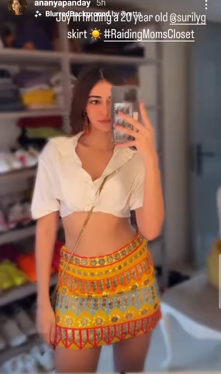 Ananya Panday Gives A Spin To A 20 Year Old Skirt It Looks Quite Chic