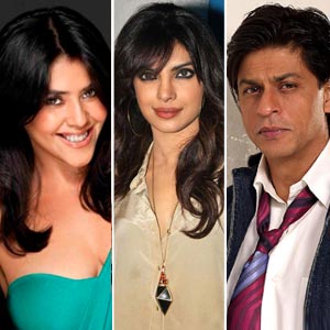 Priyanka Chopra,Ekta Kapoor and Shahrukh Khan