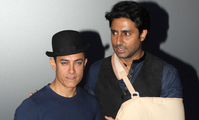 Abhishek Bachchan with Aamir Khan