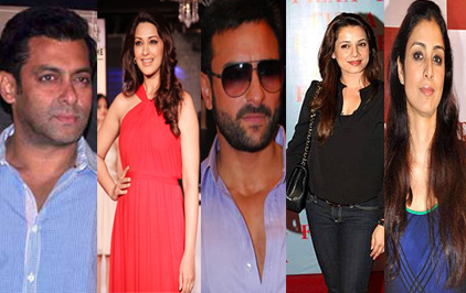 Salman Khan, Saif, Tabu, Neelam and Sonali Bendre.