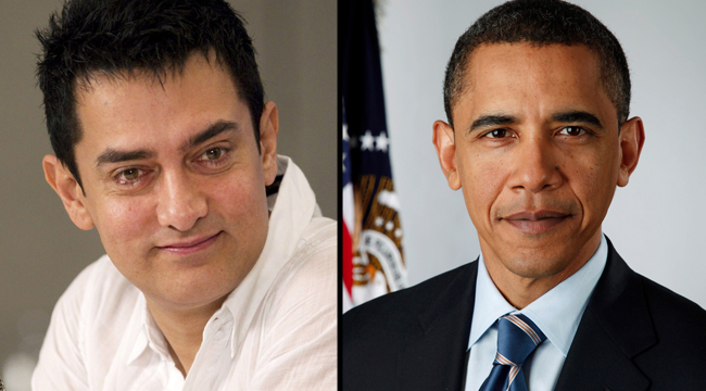 Aamir Khan with Barack Obama