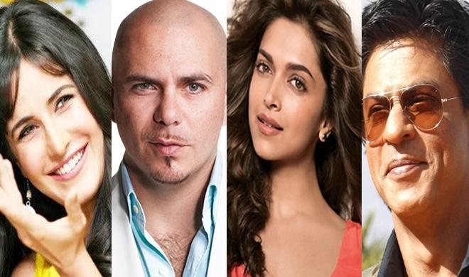 Pitbull, Shah Rukh Khan, Katrina Kaif and Deepika at IPL 6 opening
