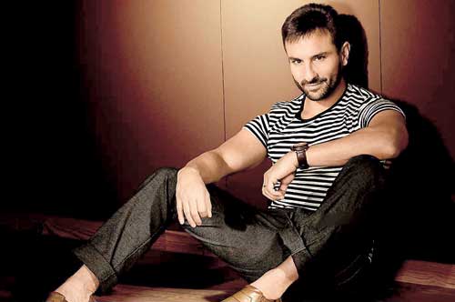 Saif Ali Khan stripes tshirt