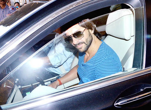 Saif Ali Khan in car