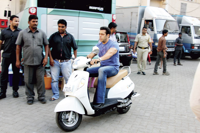 Salman Khan Riding Activa