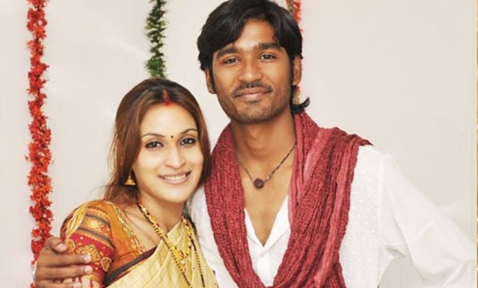 Dhanush with her wife
