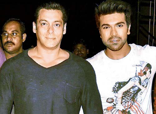 Salman Khan with Ram Charan