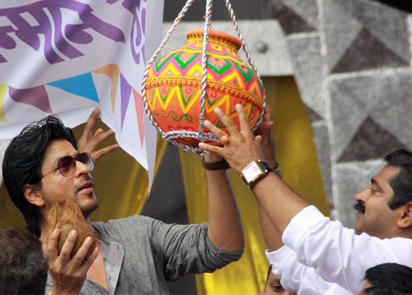 Shahrukh Khan celebrating Dahi Handi