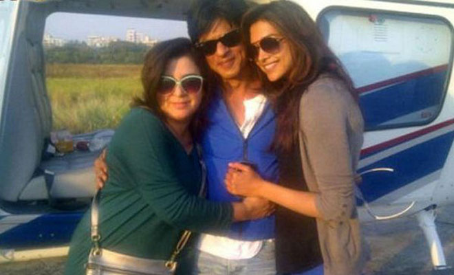 Shahrukh Khan, Farah Khan and Deepika Padukone