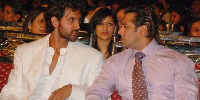 Hrithik Roshan with Salman Khan