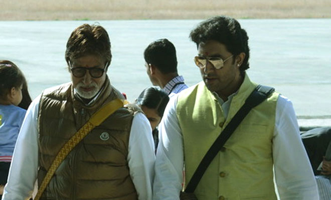 Abhishek Bachchan with Amitabh Bachchan