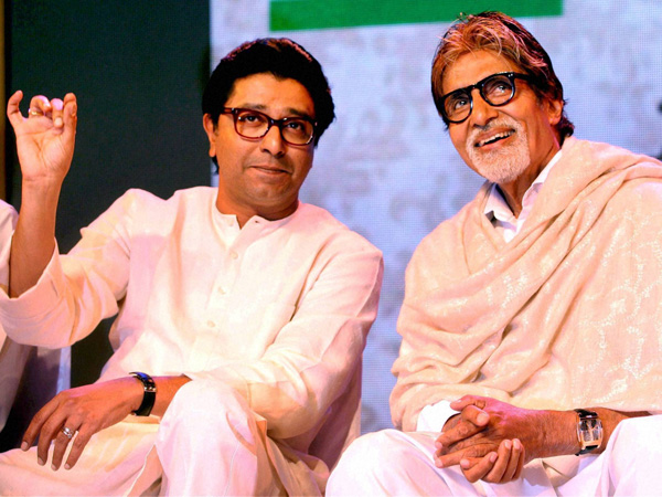 Amitabh Bachchan with Raj Thackeray