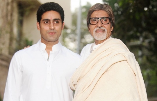 Amitabh Bachchan with Abhishek Bachchan