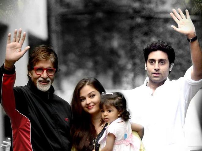 Aaradhya Bachchan, Abhishek Bachchan, Aaradhaya Bachchan and Aishawarya rai