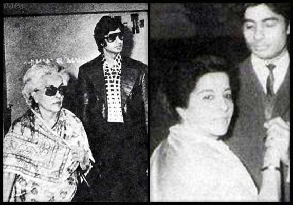 Amitabh Bachchan with his mom