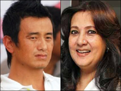 Bhaichung Bhutia and Satabdi Roy