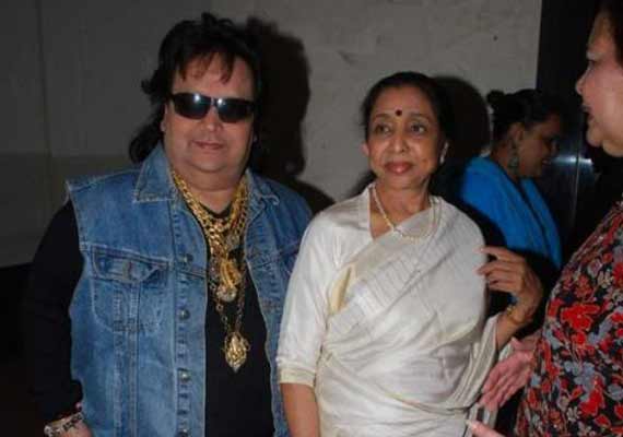 Asha Bhosle with Bappi Lahiri