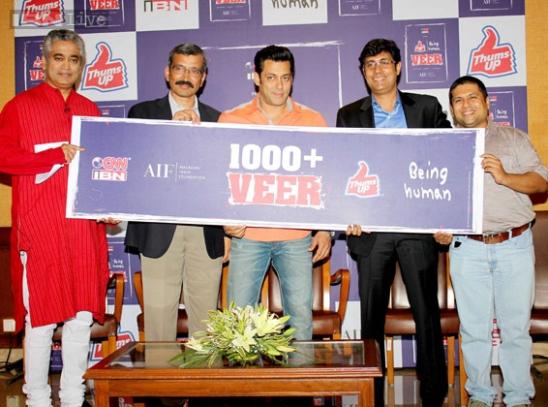 Salman Khan celebrates as 'Veer' campaign