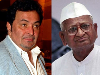 Anna Hazare and Rishi Kapoor