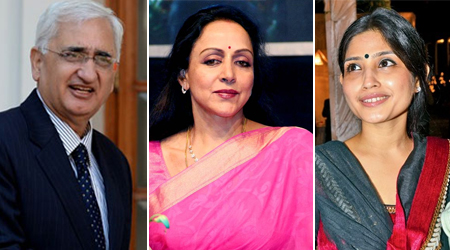 Dimple Yadav, Salman Khurshid and Hema Malini