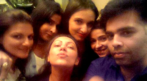 Karan Johar selfie with Gauri khan