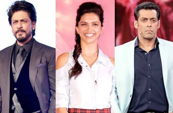 Deepika Padukone,Shah Rukh Khan and Salman Khan