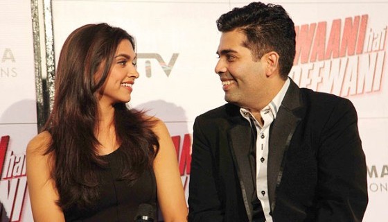 Karan Johar with Deepika Padukone