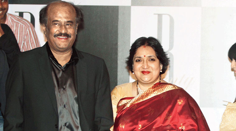 Rajinikanth with wife Latha Rajnikanth