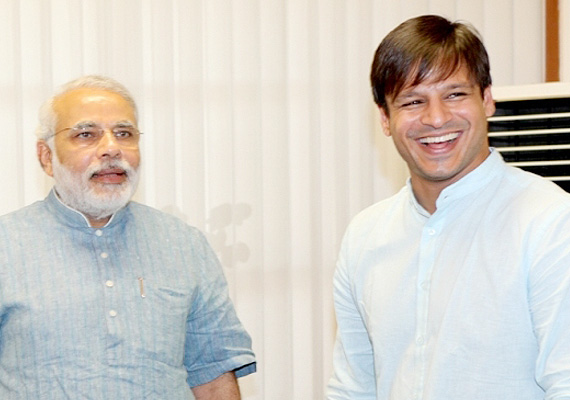 Vivek Oberoi with Narendra Modi