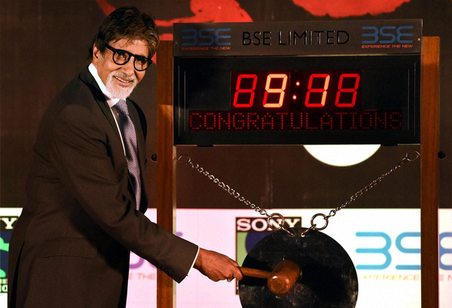Amitabh Bachchan in Bombay Stook Exchange
