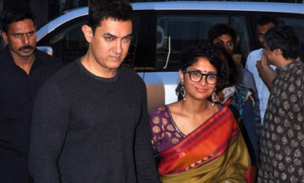 Aamir Khan at an Awards function with wife