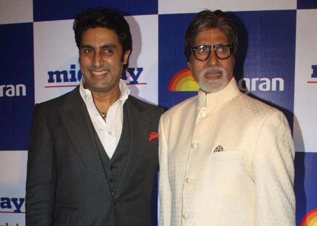 Abhishek Bachchan with Amitabh Bachchan