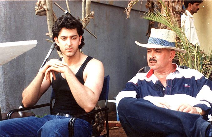 Hrithik Roshan with father rare picture