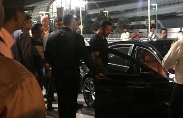 Salman Khan at Dubai Airport