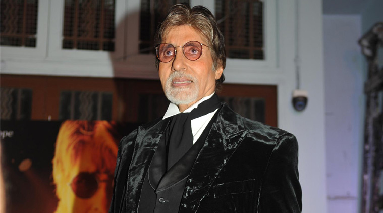 Amitabh Bachchan in black