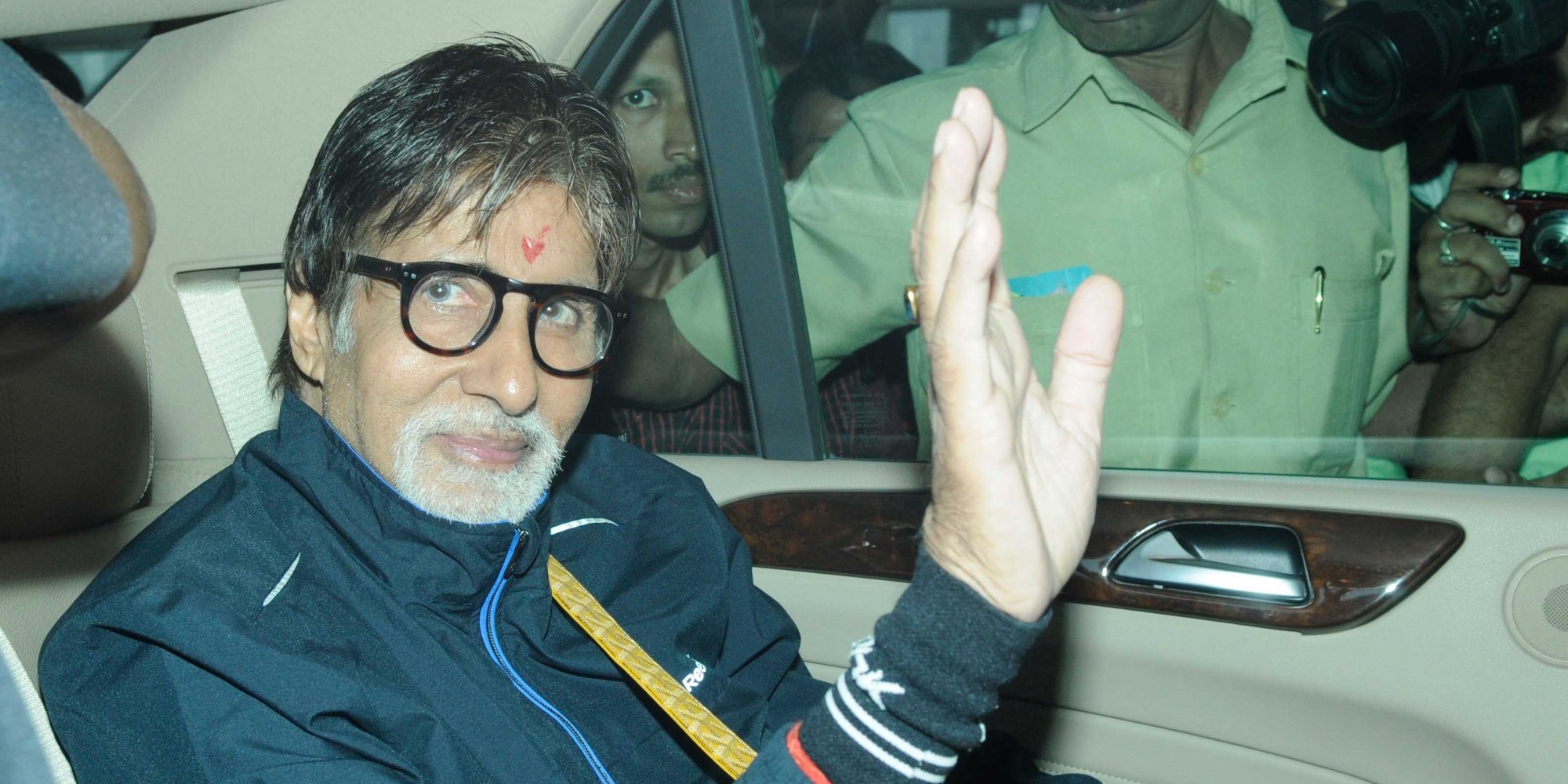 Amitabh Bachchan in car