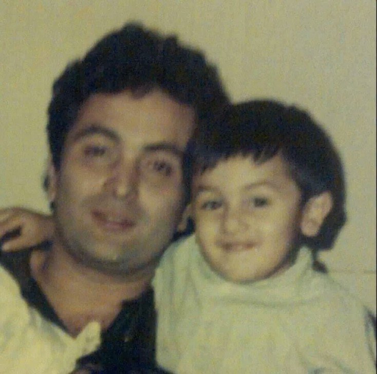 Ranbir Kapoor with his father