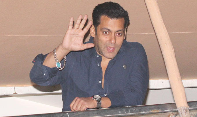 Salman Khan waves to fans