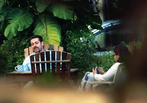 Salman Khan in his garden with mystery woman