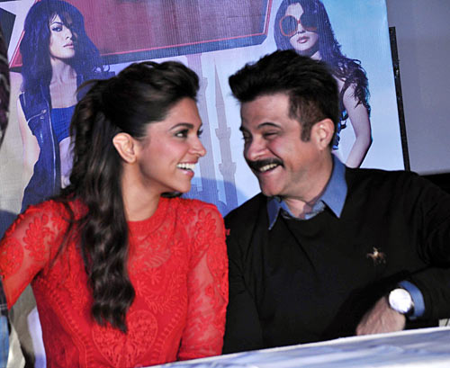 Deepika Padukone and Anil Kapoor at an event