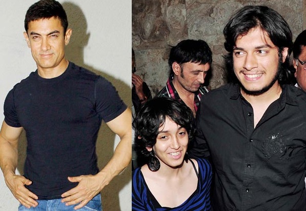 Aamir Khan with children Junaid and Ira