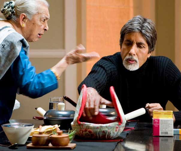 Amitabh Bachchan eating