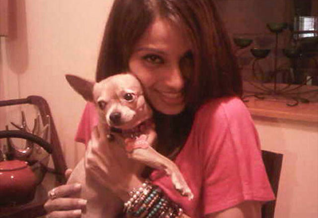 Bipasha Basu with her dog