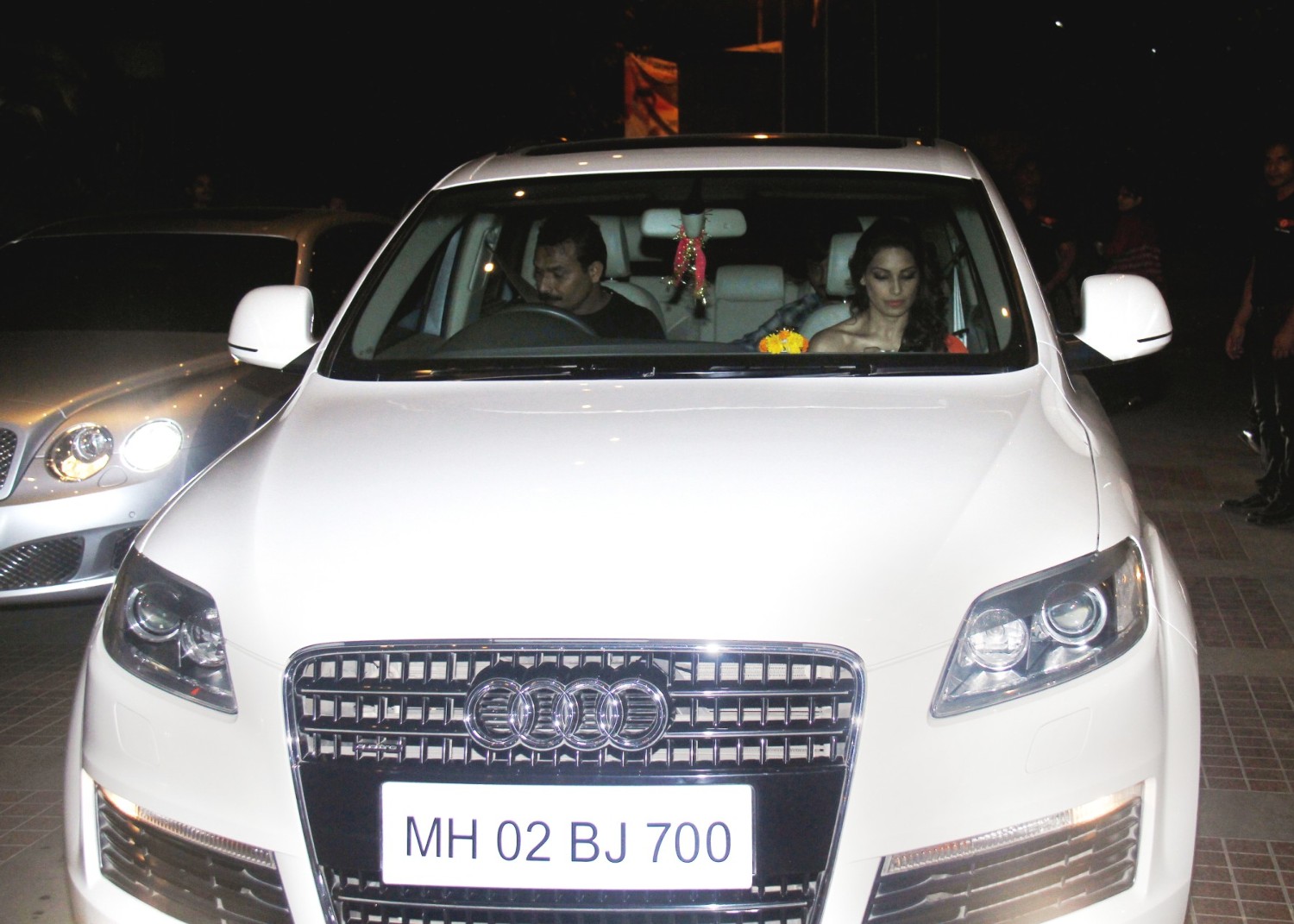 Bipasha Basu in her car