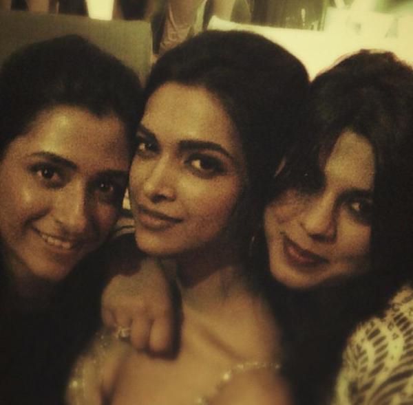 Deepika Padukone with Anisha Padukone and a friend clicked selfie