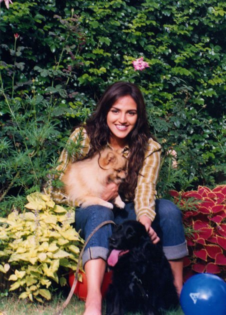 Esha Deol with her dogs