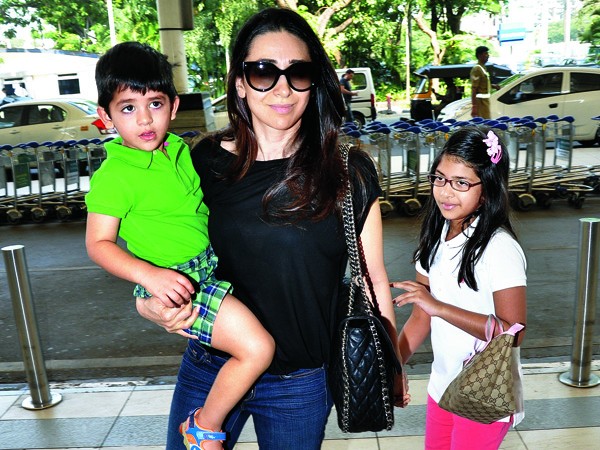Karisma Kapoor with childrens