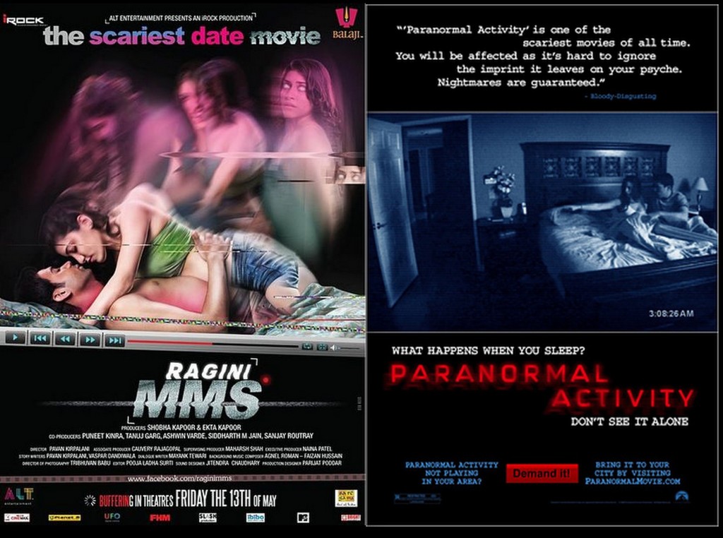 Paranormal Activity & Ragini MMS movie poster