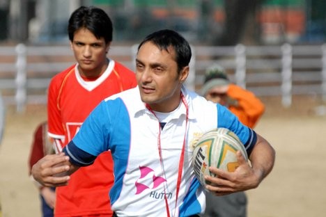 Rahul Bose playing Rugby