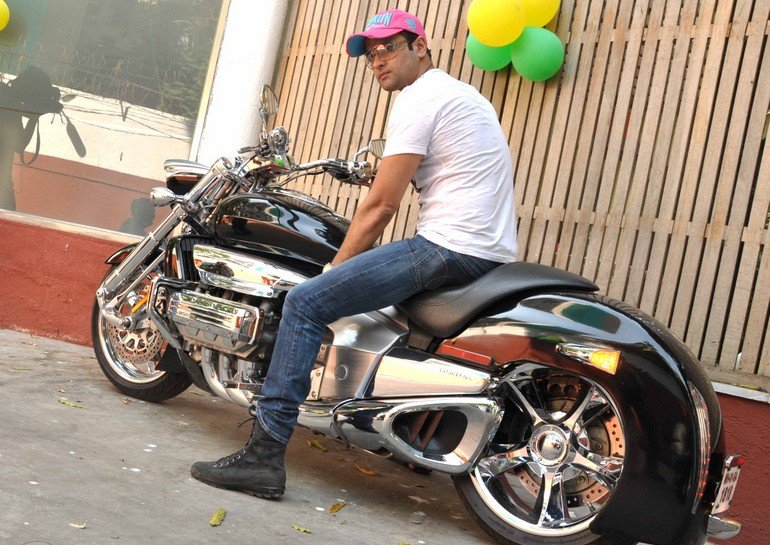 Rohit Roy with his bike